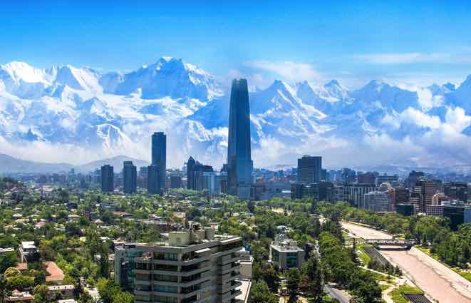 destination chile Santiago backdrop