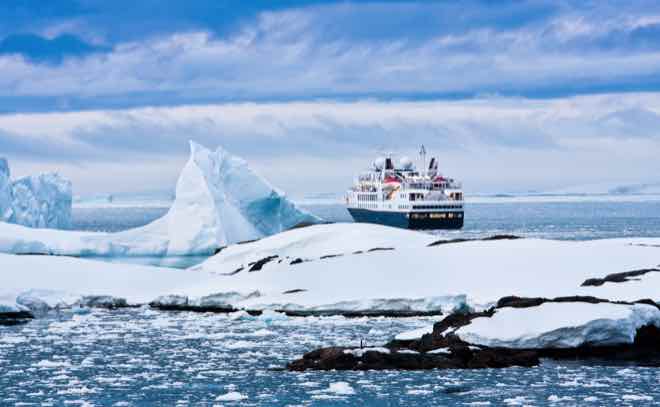 Antarctica route fly cruise